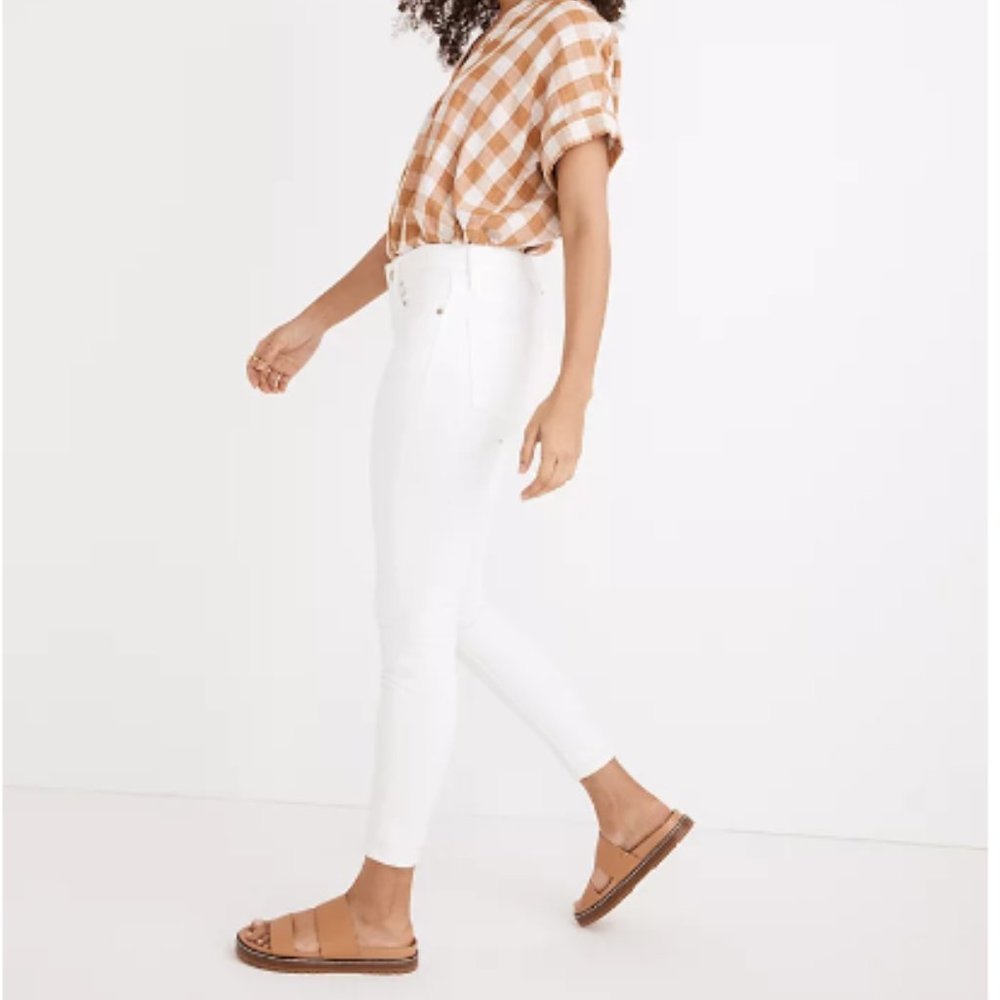 Madewell 9" High Rise Skinny Jean - Pure White Size 27